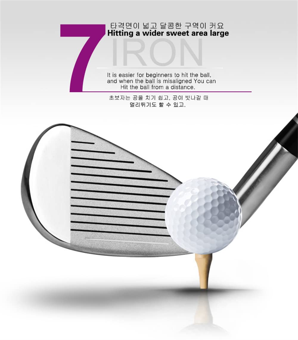 Mazza da golf professionale in ferro n. 7 con albero in acciaio/albero in grafite, ideale per principianti, uomini e donne