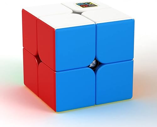 Willking Moyu Meilong - Cubo de velocidad de 2 x 2, rompecabezas sin calcomanías, cubo mágico de 2 x 2 x 2