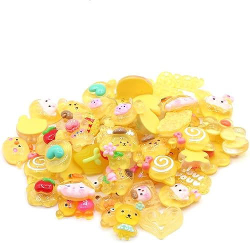 Miniatura 5 de 50 dijes de slime aleatorios a granel para hacer manualidades de resina, resina con parte trasera plana, suministros para hacer manualidades de