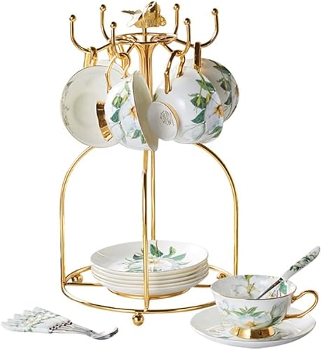 Coffee Set English Porcelain Tea Set Ceramic Pot Creamer Sugar Bowl Teapot Coffee Cup Mug A