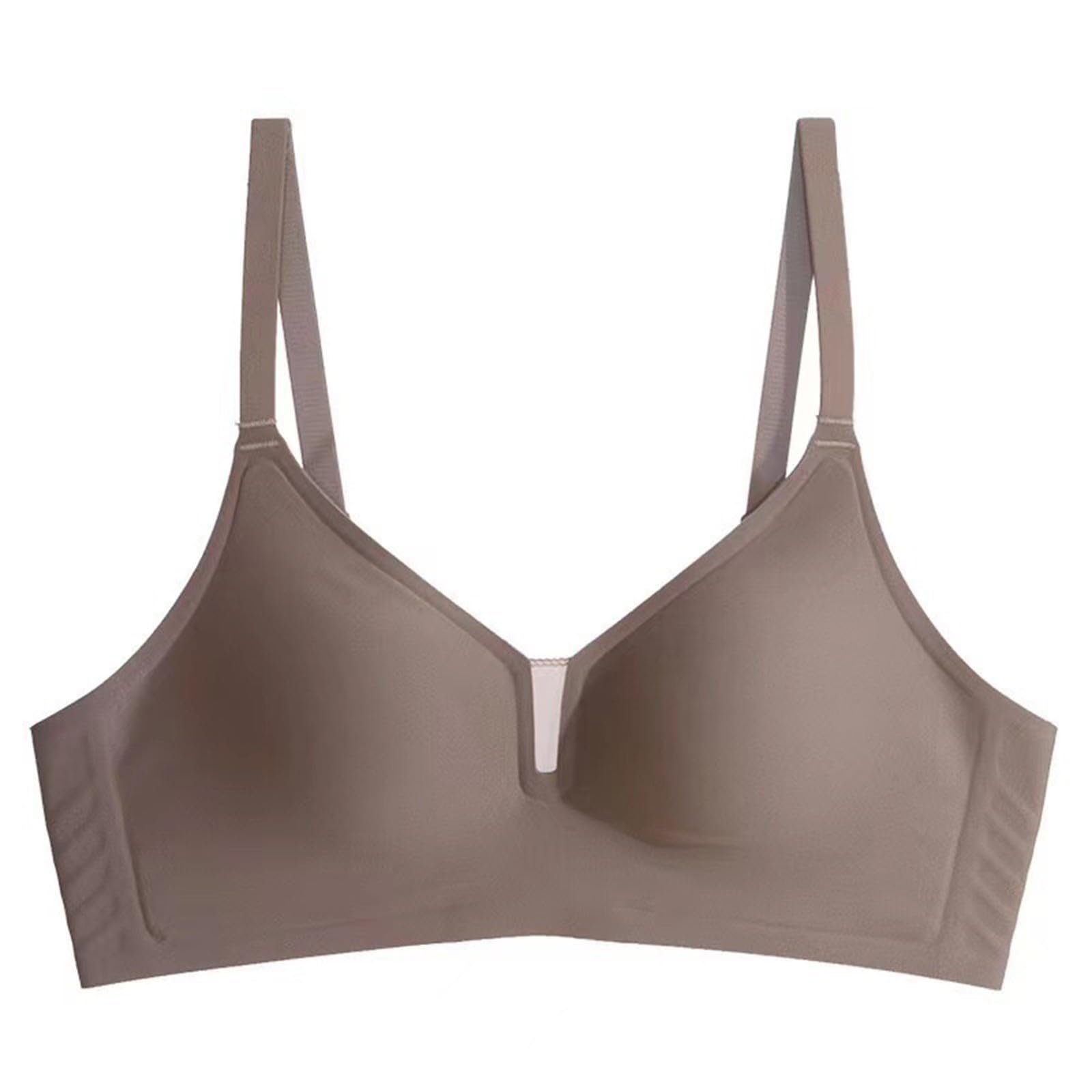 Biustonosze Minimiser dla kobiet UK Niski tył Bez fiszbin Ramiączka Wyściełany Push Up Halter Halterneck Plus Size Bezszwowy biustonosz sportowy Miękki, lekki biustonosz