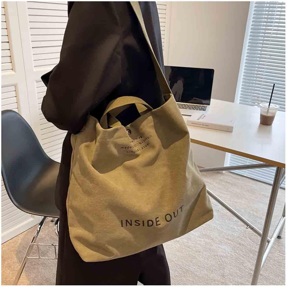 Sumleno Women Large Canvas Tote Handbags Casual Shoulder Work Bag Crossbody Top Handle Vintage Grunge Hobo Bag | Large, Canvas, Casual, Shoulder, Work Bag, Crossbody