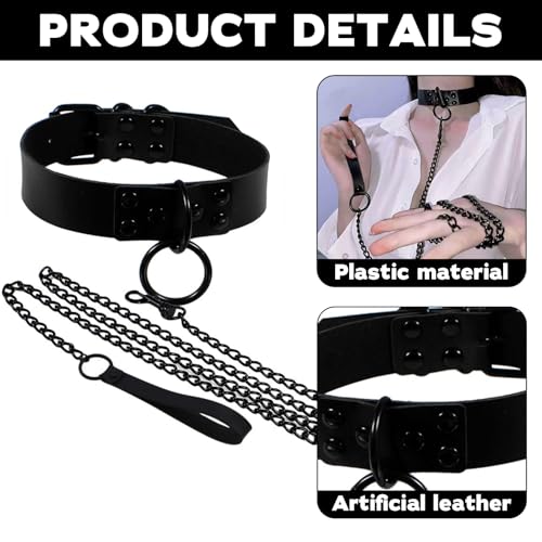 Choker Halsband Damen Schmuck Cage-Halskette Chocker Cage-Halskette Leder KostüM Schwarzes Halsband Damen Schwarz Accessoires Gothic Rib Frauen Steampunk Schwarz Lederhalsband Vampir Collar Women