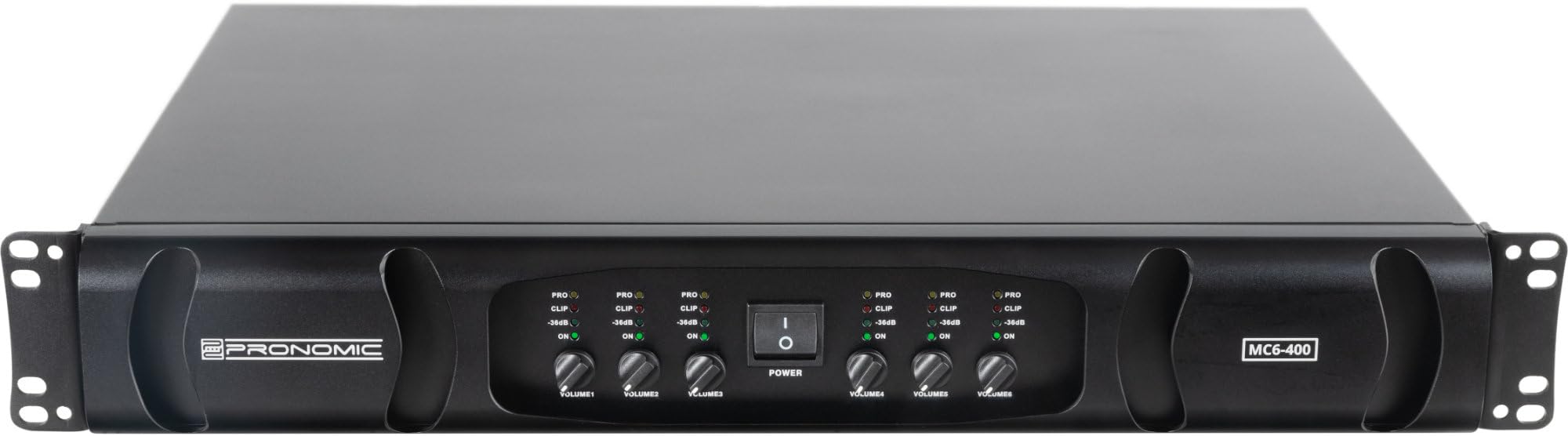 Pronomic MC6-400 Finale - Potenza in uscita (4 Ohm): 6x 600 Watt - Modalità Stereo, Parallel o Bridged - Frequenza crossover regolabile - Tipo di circuito: Class D