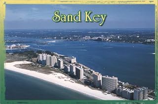 Aerial View of Sand Key, Florida Clearwater FL Original Vintage Postcard