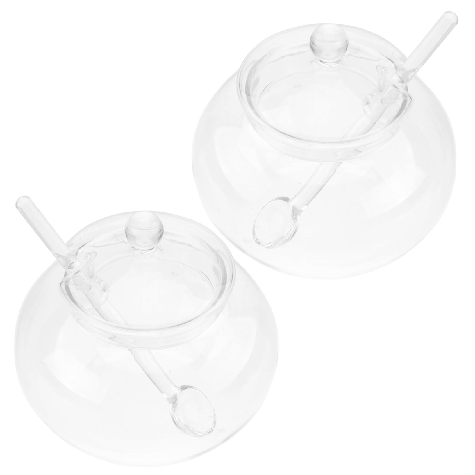 Gatuida Barattolo in Vetro con Coperchio e Cucchiaio, 2 Set