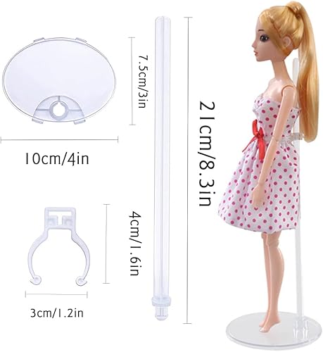 Miniatura 6 de 10 soportes de exhibición ajustables para muñecas, soporte de figura de acción, accesorios de muñecas de juguete, soporte de plástico transparente