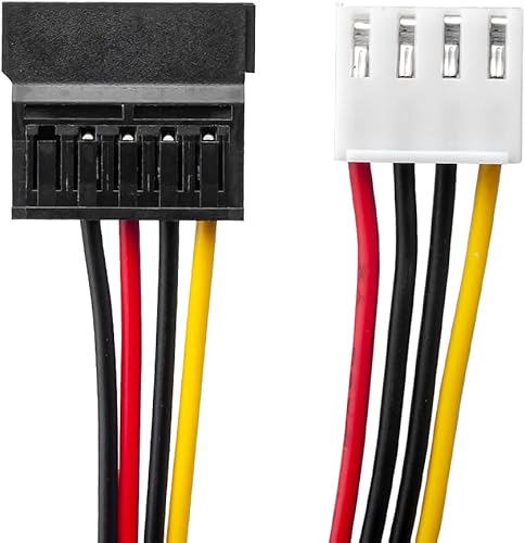 Miniatura 3 de OwlTree Paquete de 2 cables adaptadores de corriente para disco duro hembra de 4 pines a SATA compatibles con grabadoras de video Hikvision de 7.87