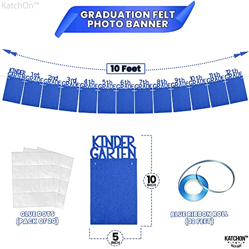 Image of KatchOn, K-12 Graduation Photo Banner 4x6 - Large, 10 Feet | Kindergarten Grad Backdrop, Blue Decorations Class of 2026 | Grad Picture Display for Graduation Decorations 2026