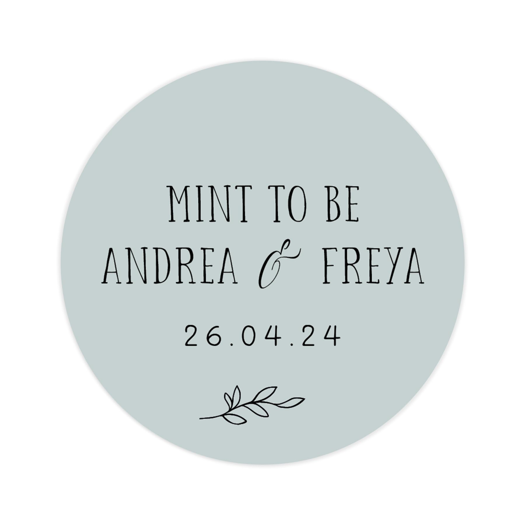 Personalised mint to be wedding stickers | wedding labels | favor sticker | wedding favors thank you stickers | 35 round stickers - per sheet (Dusky blue)