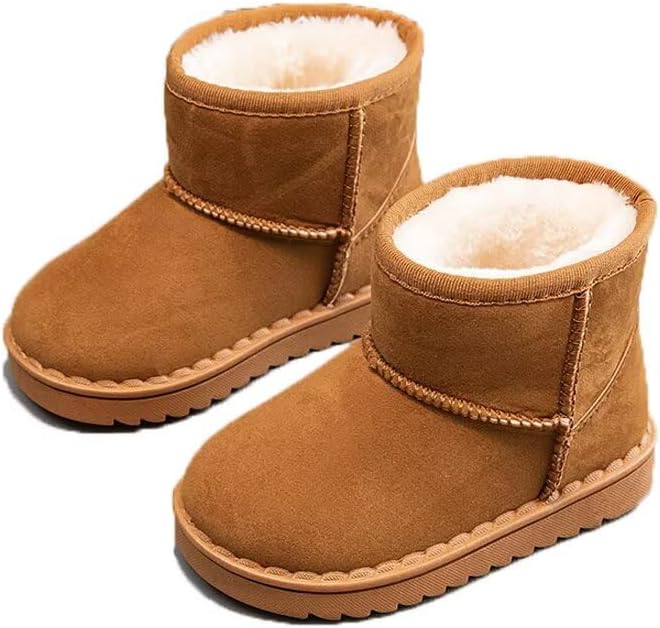 Kids Boy Girl Concise Warm Velvet Snow Boots for Winter Outdoor Walking School Sport Trekking