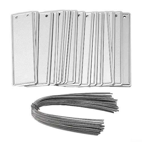 50 etiquetas de aluminio para plantas, etiquetas de metal impermeables de doble cara, etiqueta de identificación de árbol, etiquetas de jardín para marcadores de plantas, con bridas para cables