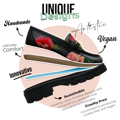Image of DOGO Penny Loafers for Women - Handmade and Vegan Leather Platform Loafers for Women