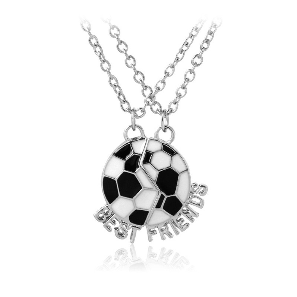 2Pcs Best Friends BFF Necklace for 2 Matching Soccer Ball Baseball Football Basketball Pendant Necklace for Women Men Sport Ball Jewelry Gift, Metal, No Gemstone (B09BQ1D364) Amazon Price History, Amazon Price Tracker