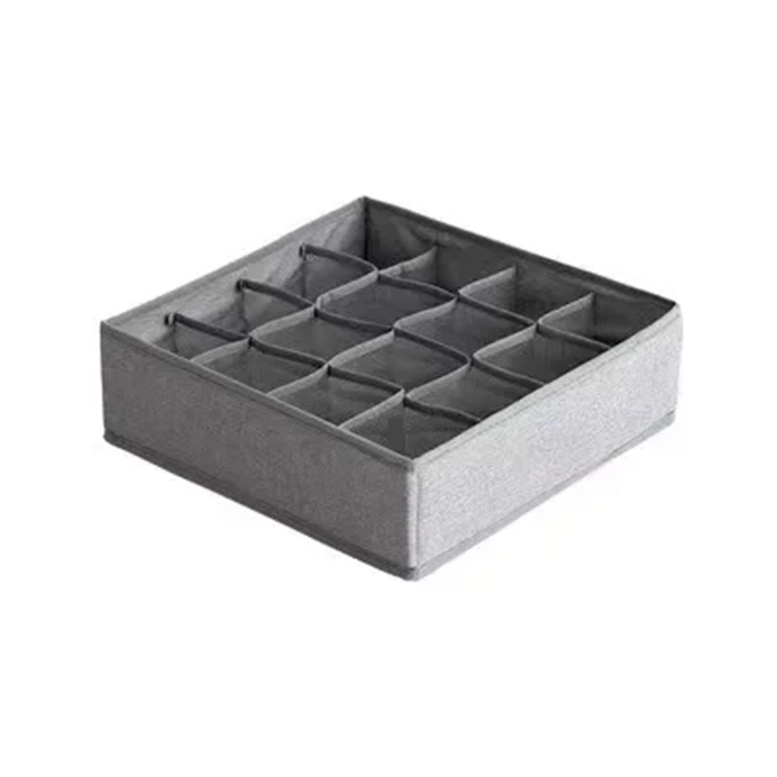 YDYAENIO Underwear Drawer Organiser 3 Pack Gray Sock Underwear Organizer Dividers 64 Cell Fabric Foldable Cabinet Closet underwear organiser boxes for wardrobes(16 Cell)