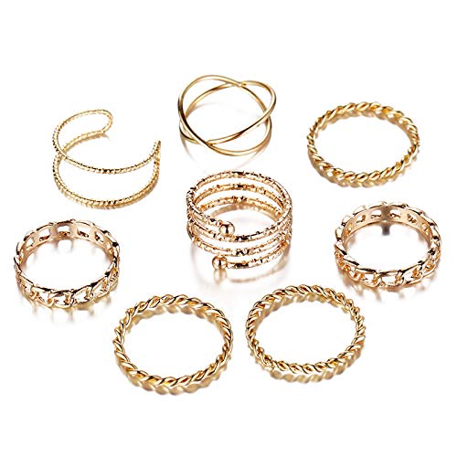 YouBella Jewellery Bohemain Oxidised Rings Combo of 8 Rings for Women and Girls (Gold) (B08W4K9XYF) Amazon Price History, Amazon Price Tracker
