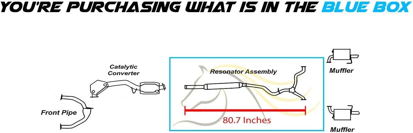 Northeastern Exhaust | Stainless Steel Resonator Pipe Compatible for Subaru Legacy & Outback 2005 2.5L | Free Gaskets, Clamps, Hanger and Bolts & Nuts Included | Automotive Replacement Part