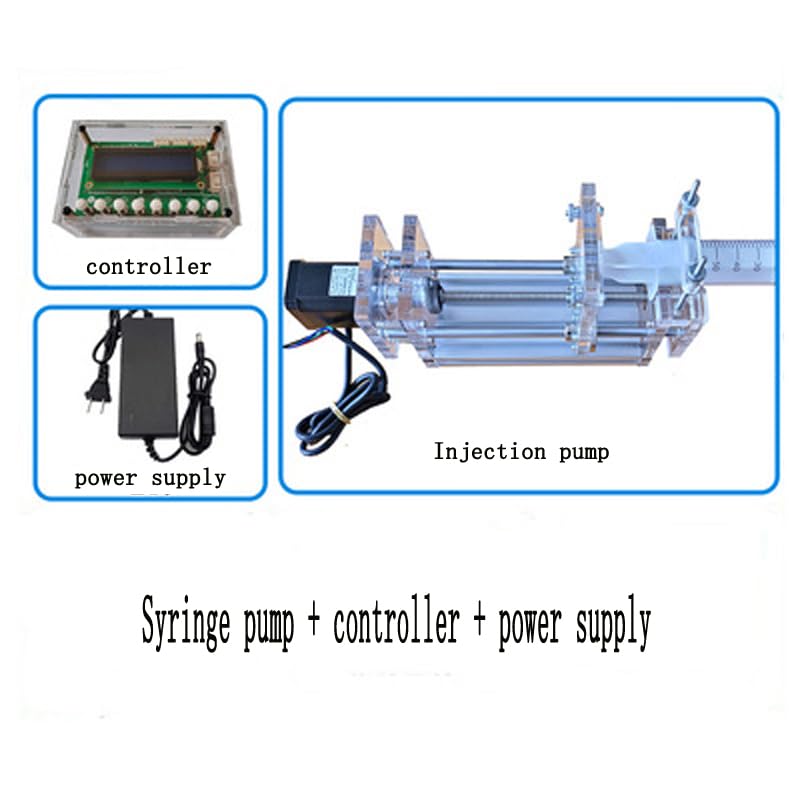 Präzisions-Tischspritzenpumpe, Labor-Mikropumpe, Spritze, Propeller, Kleberspender, Probenahmepumpe mit neuester Steuerung(Gris)