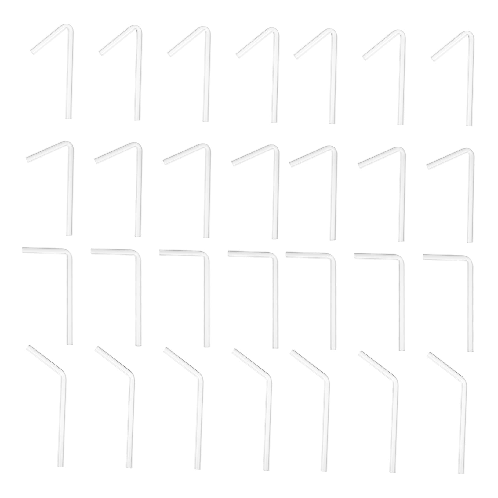 Cabilock Elbow Glass Tubes for Lab Equipment 40pcs Set 4 Angles (45/60/90/120°) for Chemical Experiments