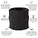 Suddora Wrist Sweatbands, Absorbent and Breathable Thick Cotton Bands for Working Out, Gymnastics, Basketball, Tennis, and Football, Multiuse Wristbands for Costumes and Cosplay (Pair) (Black)