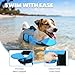 VIVAGLORY Front Float Schwimmweste Hund, Hundeschwimmweste für Bootfahren, Schwimmweste with Kopfstütze, Auftrieb & Schwimmhilfe, S, Blau