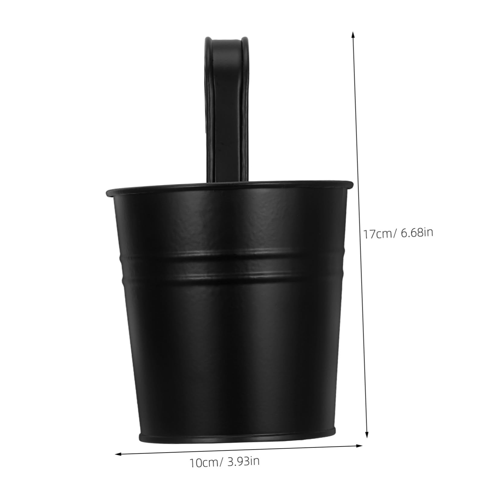 GALPADA Fioriere Sospese in Metallo per Piante da Interno ed Esterno, Set 6 Pezzi Nero Fori, Portavasi da Balcone e Patio per Decorazione Rustica e Multiuso