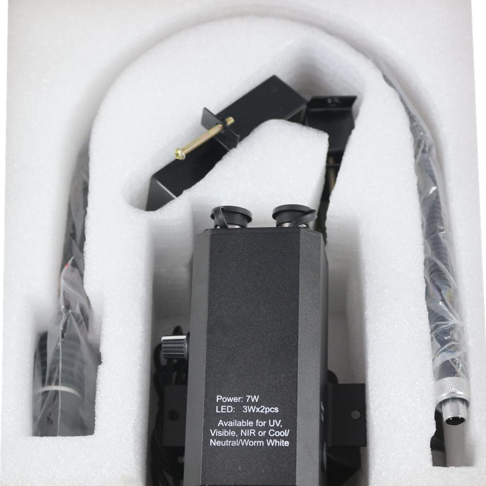 Kit De Accesorios para Microscopio con Foco Led De Doble Cuello De Cisne para Microscopio Estereoscópico Y Portaobjetos De Microscopio De Diámetro Normal De 25