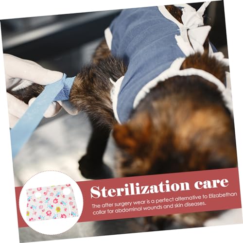 Traje para gatas hembras postoperatorio: ropa transpirable de protección abdominal, 3 uds. 7