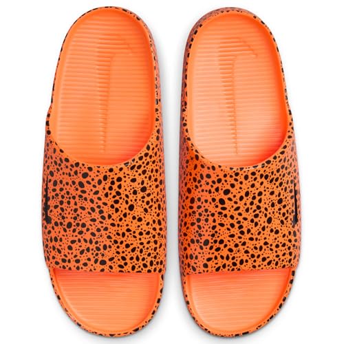 Nike Calm Electric Men's Slides (HF1067-800, Total Orange/Total Orange/Dark Obsidian) Size 134