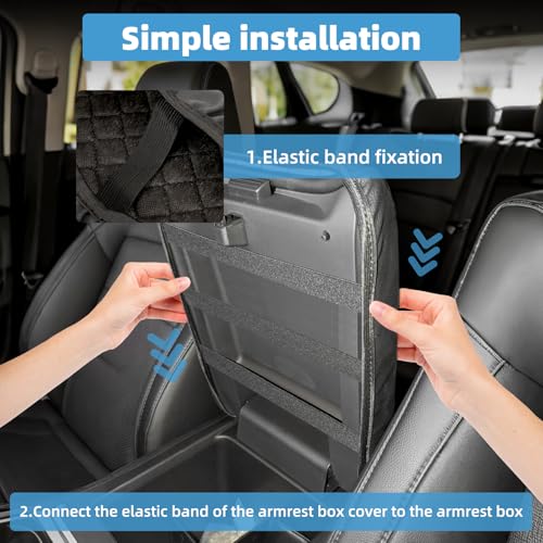 Image of Center Console Armrest Cover for Honda Pilot 2023 2024 2025 & Ridgeline 2024 2025 & Passport 2024 2025 2026 Fully Covered Anti-Scratch Protector Interior Accessories