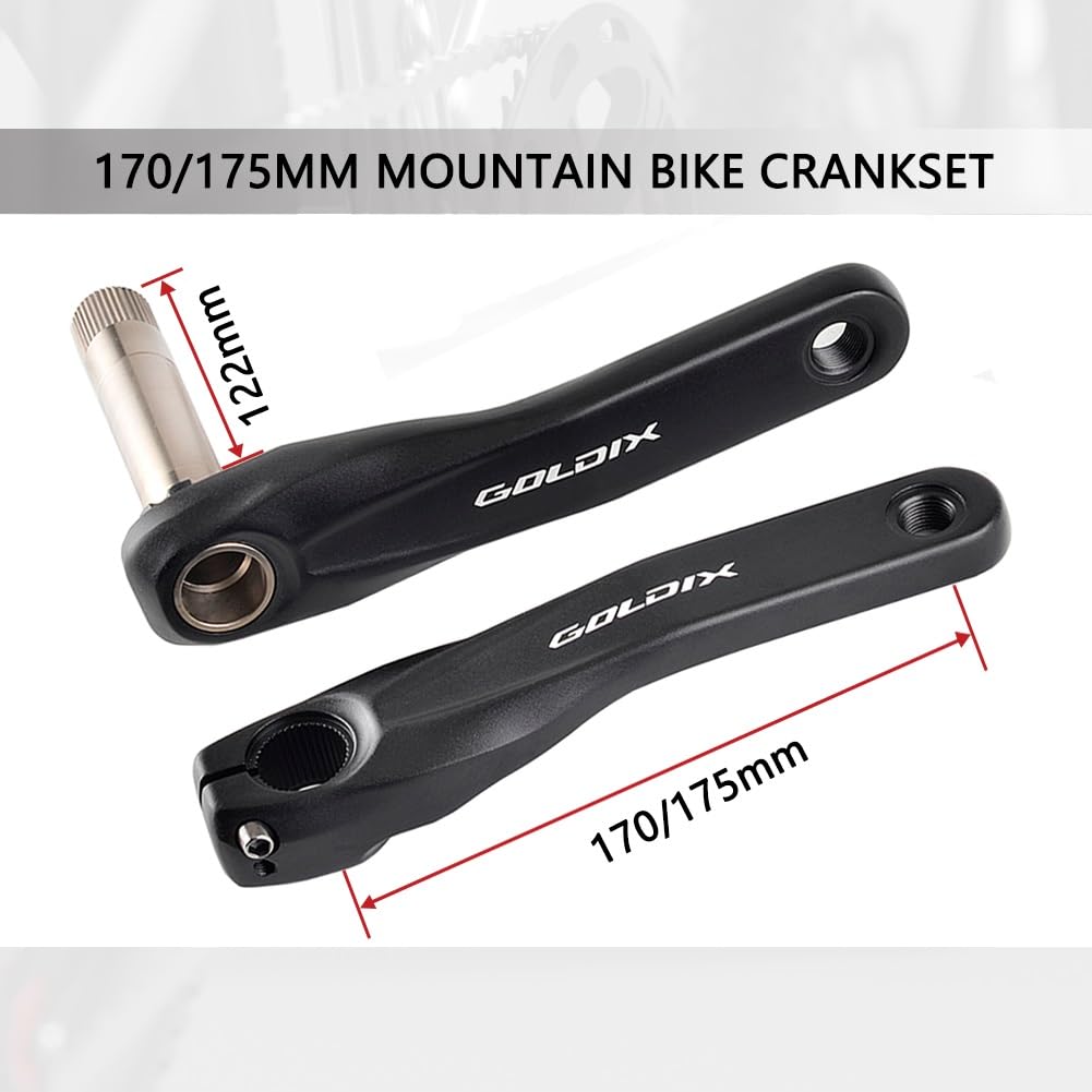 Guarnitura per Mountain Bike 170mm 175mm Guarniture Direct Mount Hollow Integrated Cread Braccette con Movimento Centrale BSA 68-73mm Adatto a 7/8/9/10/11/12 velocità Lega di Alluminio