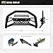 YZONA Bull Bar with LED Light Bar & License Plate Frame Compatible for 2005-2021 Nissan Frontier & 2005-2007 Pathfinder & 2005-2015 Xterra Front Grill Guard Grille, Truck Brush Guard, Bumper Push Bar