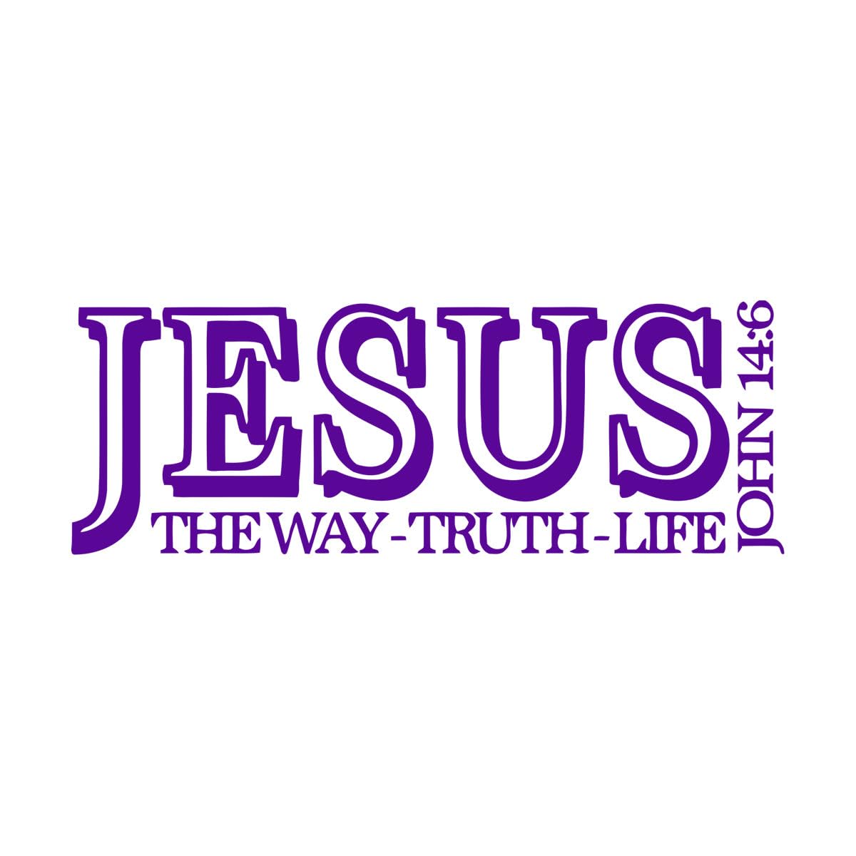 Christian Bible Verse Jesus Truth Life Wall Sticker Kids Room Bedroom Jesus Religion Pray Christian Wall Decal Living Small - 20x56cm โ image 1