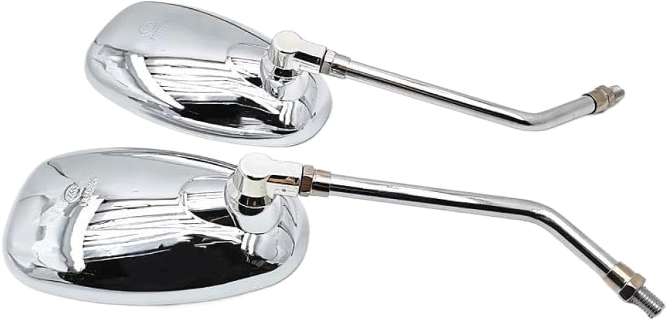 Motorcycle Rearview Mirror 2Pcs Pair 10mm Compatible With 125 150 250 300 650 Electrombile Scooter E-Bike