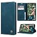 Produktbild RuiPower Kompatibel für Xiaomi Mi 9 Hülle Premium Leder PU Handyhülle Flip Case Wallet Lederhülle Klapphülle Klappbar Silikon Bumper Schutzhülle für Xiaomi Mi 9 Tasche - Blaugrün