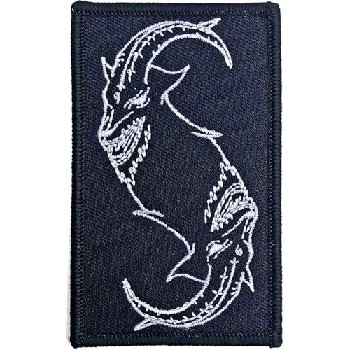 Slipknot Patch Goat Outline Band Logo Official Black Embroidered Woven Iron on Taglia unica
