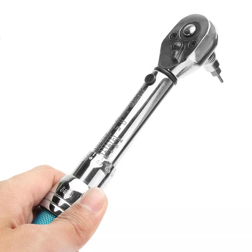 1/4'' Torque Wrench 2-14Nm Ratchet Wrench Socket Bits Bike Repair