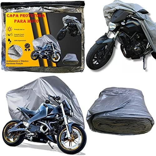 Capa Cobrir Moto Protetora Forrada 100% Impermeável Anti-uv Não R...
