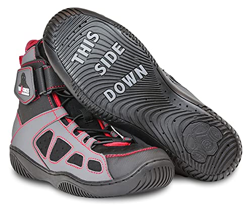 Alpha-1! Watercraft Jetski Boot by Works H2oDesigns - Lightweight & Breathable Race Boot - Designed in the USA - Smooth Movement & Stability - Ankle Support Strap, Nonslip Outsole - Wet Boot for Men