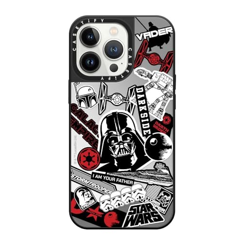 Coque miroir pour iPhone 13 Pro Star Wars édition limitée effet miroir argent et noir luxe