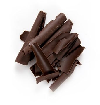 Pastry Chefs Boutique Dark Belgian Chocolate Curled Shaving Topping Decoration for Cupcake, Hot Cocoa, Ice Cream Cookies Cake Decorating - 5 Lbs - 41168