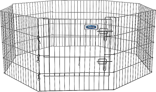 Petmate Exercise Pen W/Door Snap-Hook Design Included Ground Stakes 5 Different Heights