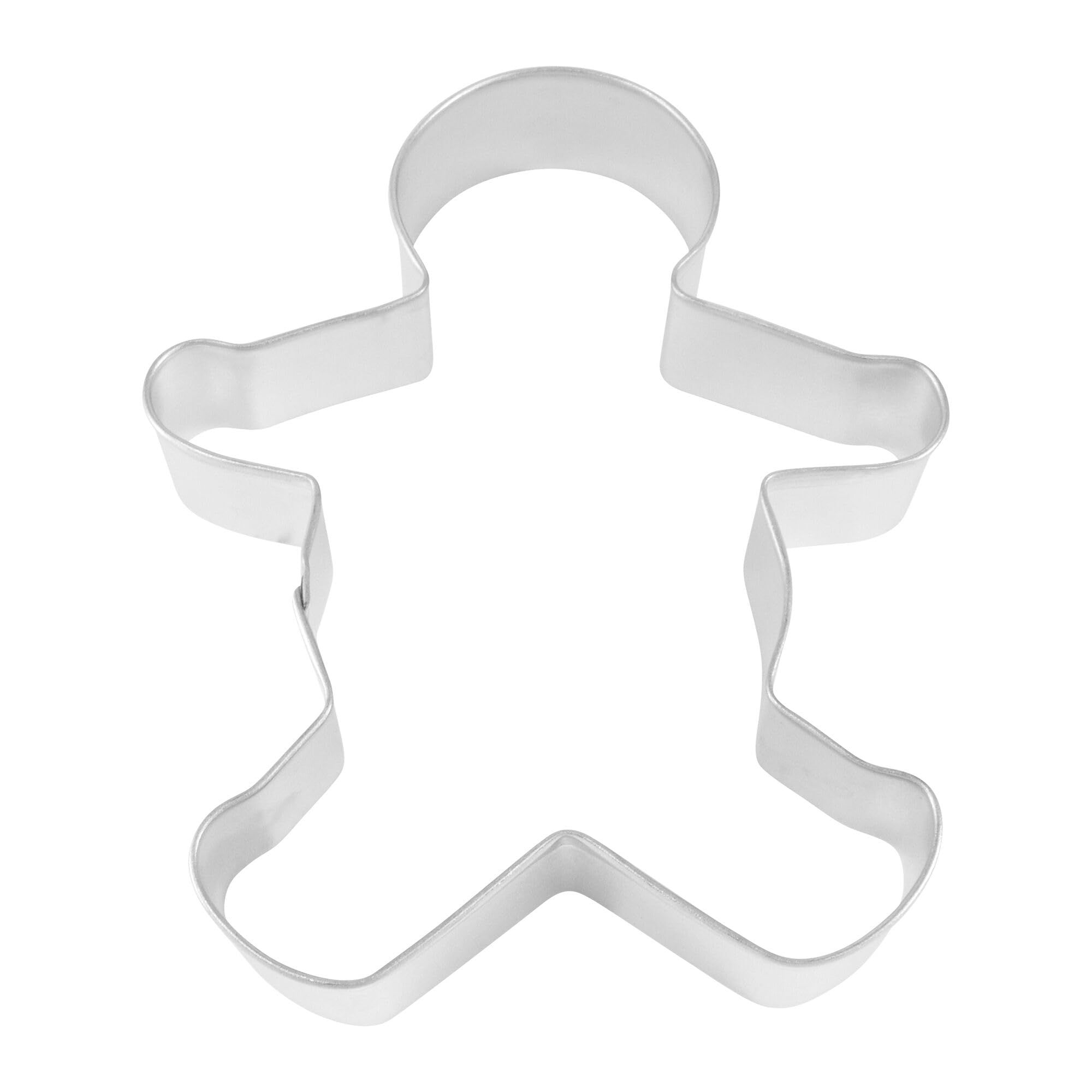 International Gingerbread Boy Cookie Cutter, 8", Silver