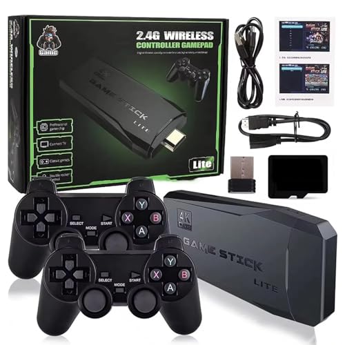 Image of 2.4G Wireless Gaming Controller for HD TV, Black Game Pad with Direct TV Output, No Converter Required
