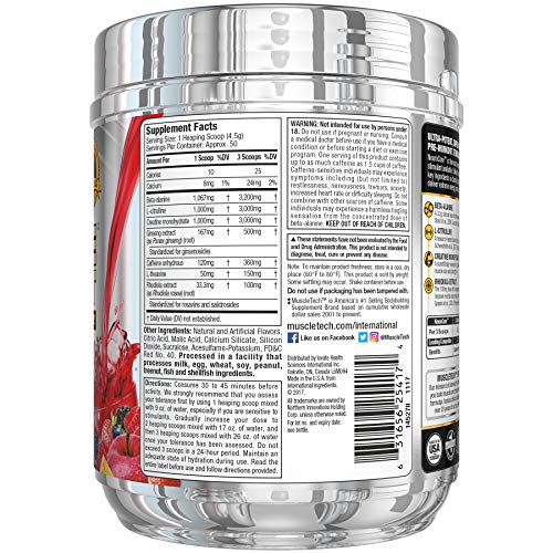 MT Pro Series Neurocore Pre-Workout 50 servings Fruit Punch US/INTL - Image 3