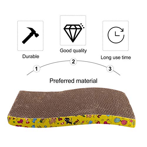 Balacoo — Cama retangular para arranhão para gatos e gatos, raspadinha, para gatinho, cor aleatória,