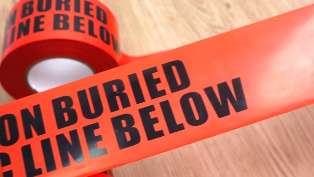 2 Rolls Underground Buried Electrical Line Caution Tape 3 Inch Width Red Warning Tape Non-detectable Safety Tape Printed with Caution Buried Electrical Line Below,600 ft Length Total - Image 8