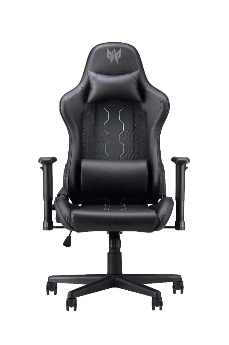 Acer Schwarz/Blau Predator Rift Go Gaming-Stuhl, 120 Kg, 1D Armlehnen, Stahlrahmen