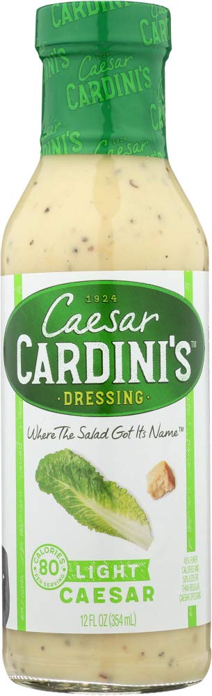 Light Caesar Dressing, 12 fl. oz., Made with Parmesan Cheese, Vinegars, Garlic and Anchovies, Perfect Chicken Marinade, Sandwich Spread, Dip or Salad Dressing