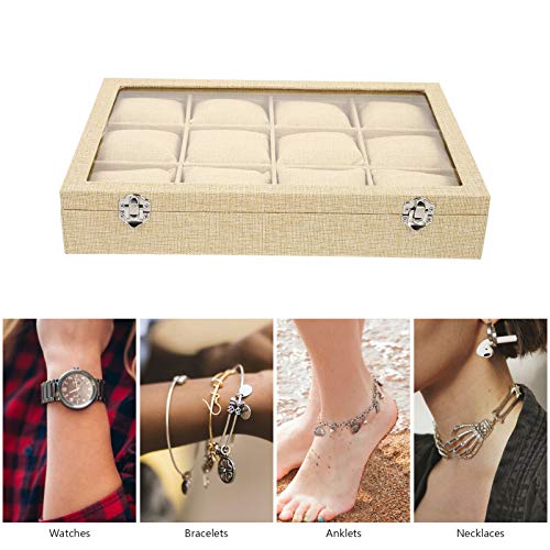 Boîte à montre décorative en jute avec 12 coussins pour sublimer l'espace - 5